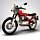 Red/White Two-Tone SYM Wolf Classic 150cc Scooter